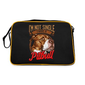 Pitbull chien relation chiot parent amour pour les animaux - Sac Retro - noir/or - Dos