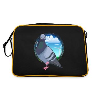 Pigeon amateur ornithologue amateur amour de la nature - Sac Retro - noir/or - Dos