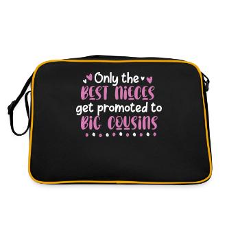 Cousin niece gift - Retro Bag - black/gold - Back