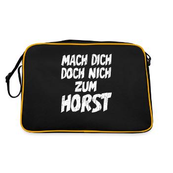 Horst Name Witziger Spruch - Mach dich nicht zum - Retro Tasche - Schwarz/Gold - Hinten