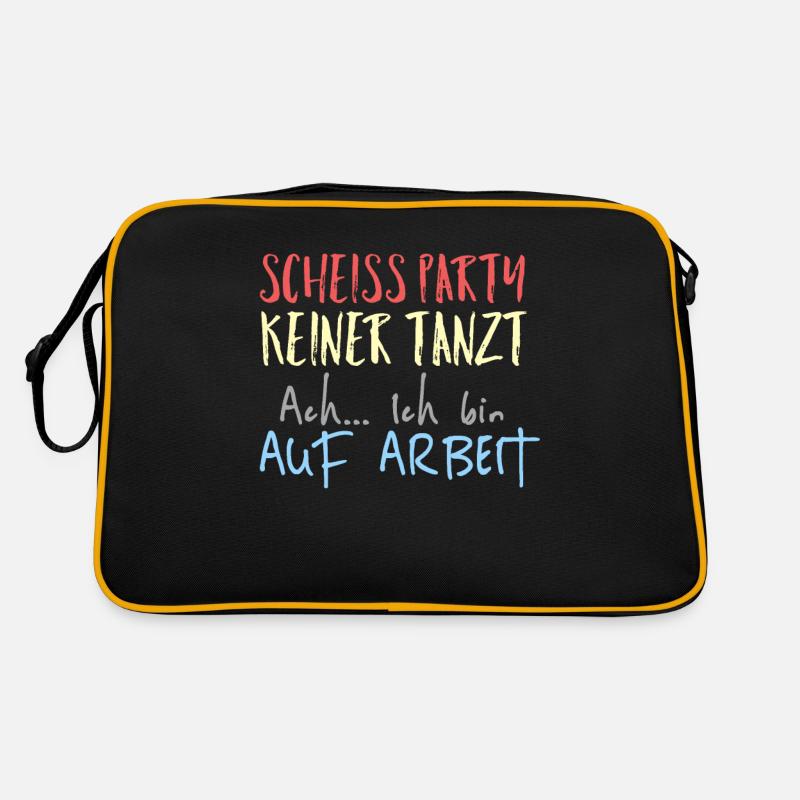 Arbeit lustiger Spruch Retro Tasche