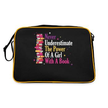 Literatur Dichter Author Geschenk - Retro Tasche - Schwarz/Gold - Hinten