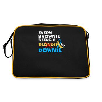 Brownie downie - Retro Tasche - Schwarz/Gold - Hinten