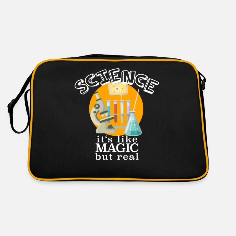 La science c'est comme magique mais réel - Sac Retro - noir/or