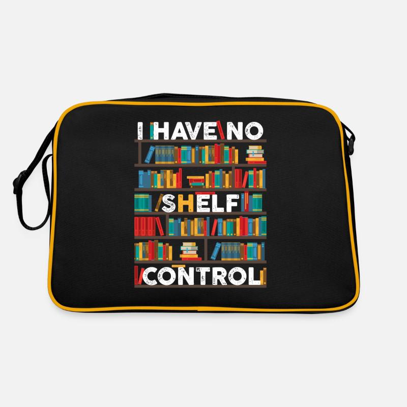 Lesen Buch Bücher Leser Geschenk - Retro Tasche - Schwarz/Gold