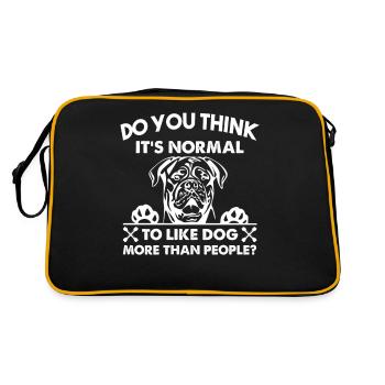 Pensez-vous que c'est normal T-shirt Dogue De Bordeaux - Sac Retro - noir/or - Dos