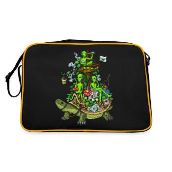 Voyage extraterrestre psychédélique - Sac Retro - noir/or - Dos