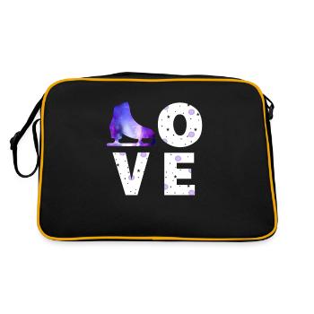 Patinage artistique cadeau fille patineuse artistique - Sac Retro - noir/or - Dos