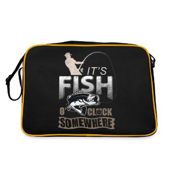 Pêche pêcheur chemise pêcheur sport pêcheur disant - Sac Retro - noir/or - Dos