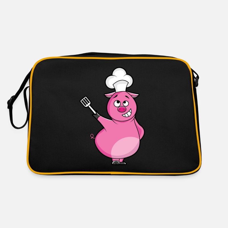 Chef pig a funny gift for chefs Retro Bag