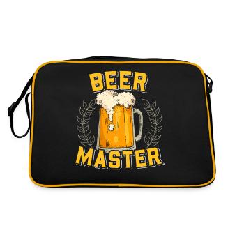 Beer Master - Chemise d'idée de cadeau de bière - Sac Retro - noir/or - Dos