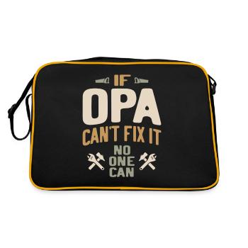 Si Opa ne peut pas le réparer, personne ne le peut - Sac Retro - noir/or - Dos