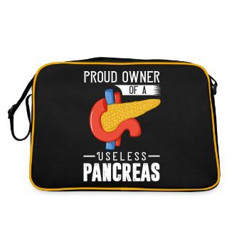 Pancreas T1D type 1 diabetes diabetic - Retro Bag - black/gold - Back