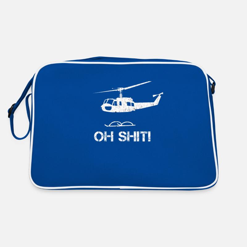 Hélicoptère drôle qui décolle Sac Retro