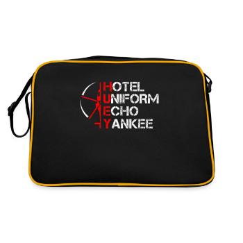 Hélicoptère pour les fans d'hélicoptère - Sac Retro - noir/or - Dos