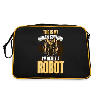 Cadeau de robotique robotique robotique - Sac Retro - noir/or - Dos