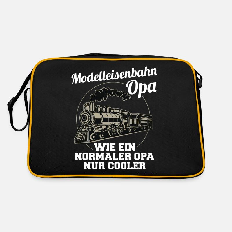 Modelleisenbahn Opa Spruch Großvater Geschenk Retro Tasche