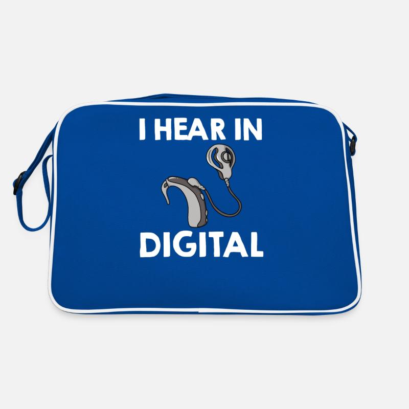 Cochlear Implant Deaf Deaf Deafness Retro Bag