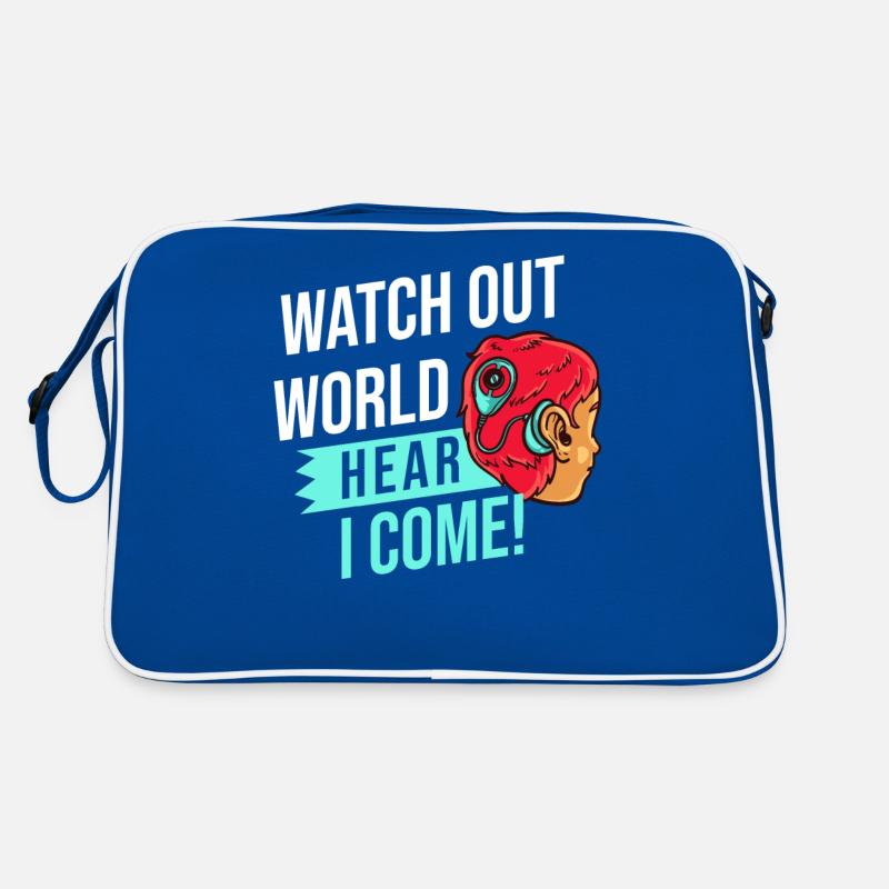 Cochlear Implant Deaf Deaf Deafness Retro Bag