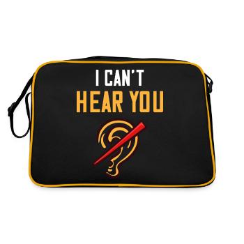 Deaf deaf deafness hearing loss hearing loss - Retro Bag - black/gold - Back