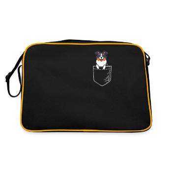 Berger australien - Sac Retro - noir/or - Dos