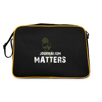 Le journalisme n'est pas la chemise de journaliste ennemi - Sac Retro - noir/or - Dos