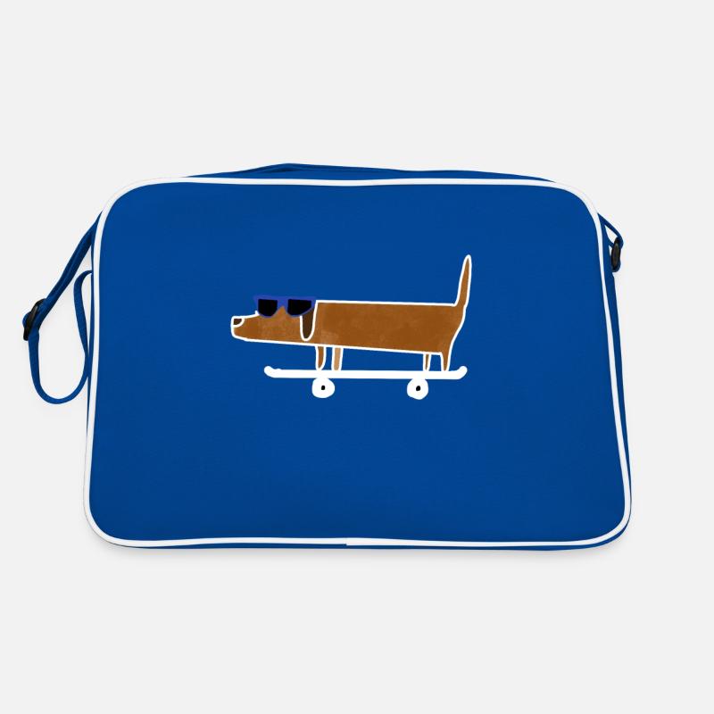 Skateboard drôle de chien de teckel Sac Retro