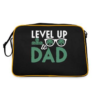 Level up to Gamer Dad - Retro Bag - black/gold - Back