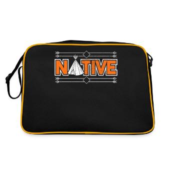 USA cadeau amérindien amérindien - Sac Retro - noir/or - Dos