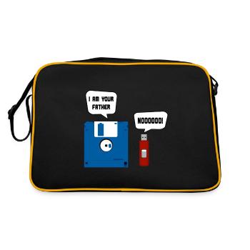 Clé USB drôle de disquette - Je suis ton père - Sac Retro - noir/or - Dos