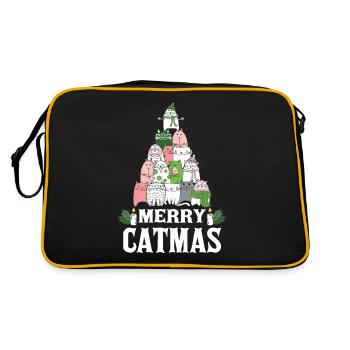 Noël t-shirt de Noël Félin - Sac Retro - noir/or - Dos