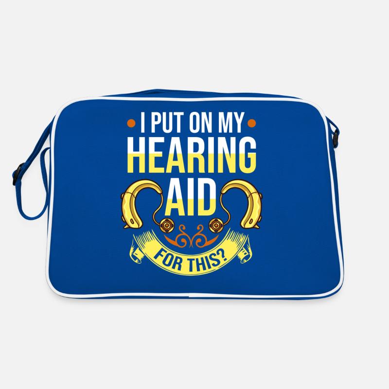 Hearing aid deaf deaf deafness hearing loss Retro Bag