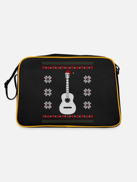 Noël laid de guitare - Sac Retro - noir/or - Dos