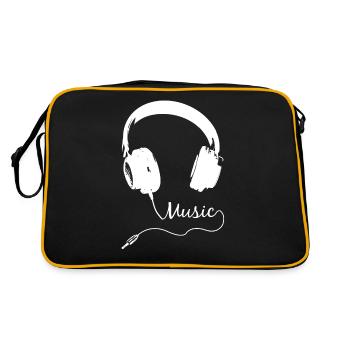 DJ Disc Jockey Casque Musique Rave Party Festival - Sac Retro - noir/or - Dos