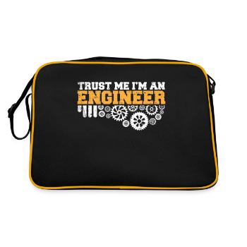 Cadeau d'ingénieur - Faites-moi confiance, je suis un ingénieur - Sac Retro - noir/or - Dos