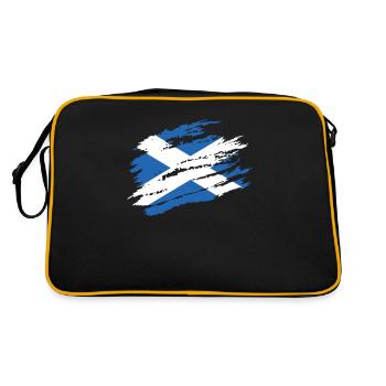Scottish Flag Scotland Football Rugby Cricket - Retro Bag - black/gold - Back
