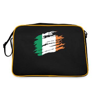 Irish Flag Ireland Football Rugby Cricket St. - Retro Tasche - Schwarz/Gold - Hinten