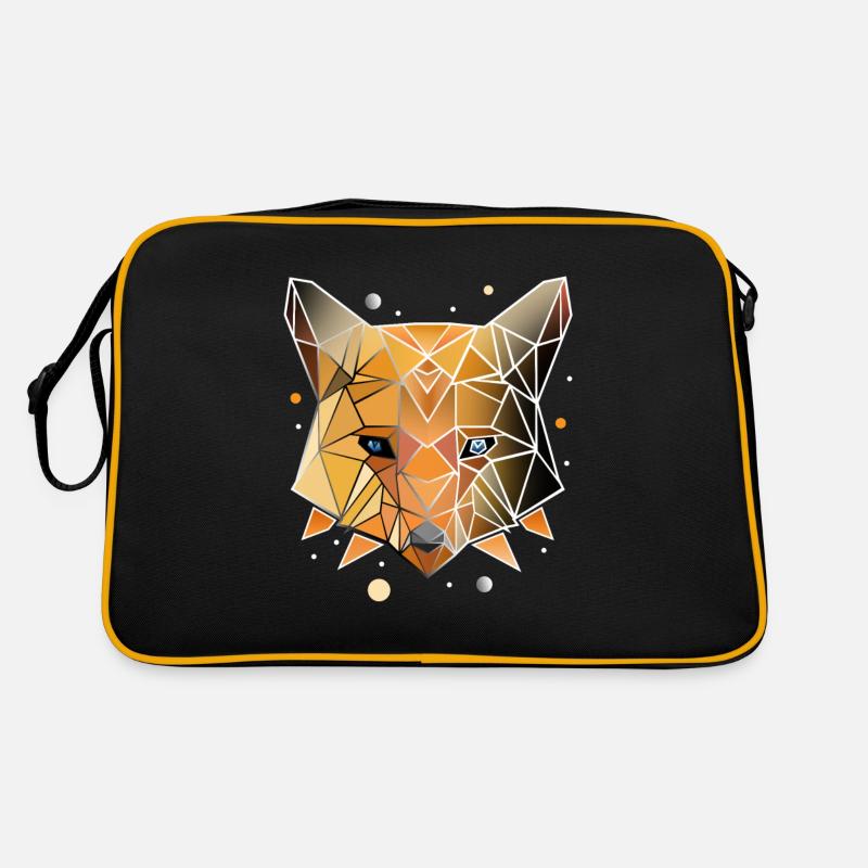Cadeau de renards géométriques de polygone de forêt de renard Sac Retro