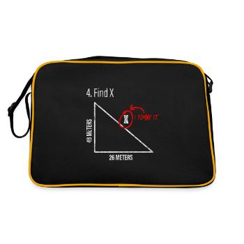 Trouver X, je l'ai trouvé Blague de maths Blague de maths - Sac Retro - noir/or - Dos