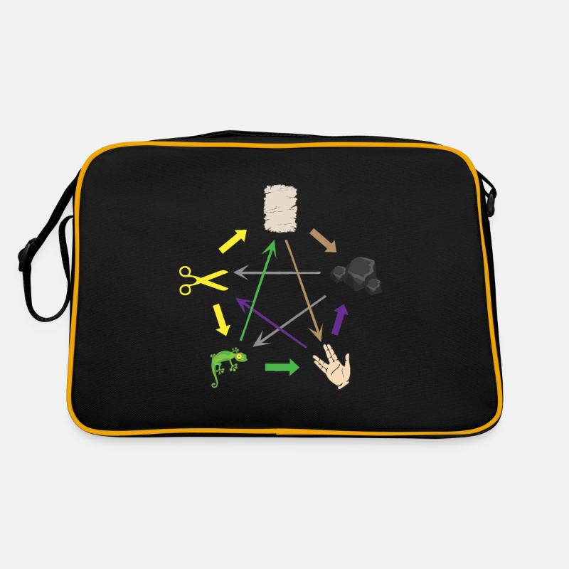 Scissors rock paper lizard ... nerd & geek Retro Bag