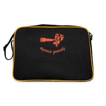 Espresso vous-même - Sac Retro - noir/or - Dos