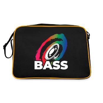 Music Bass Dubstep Music Musicstar bassist DJ - Retro Bag - black/gold - Back