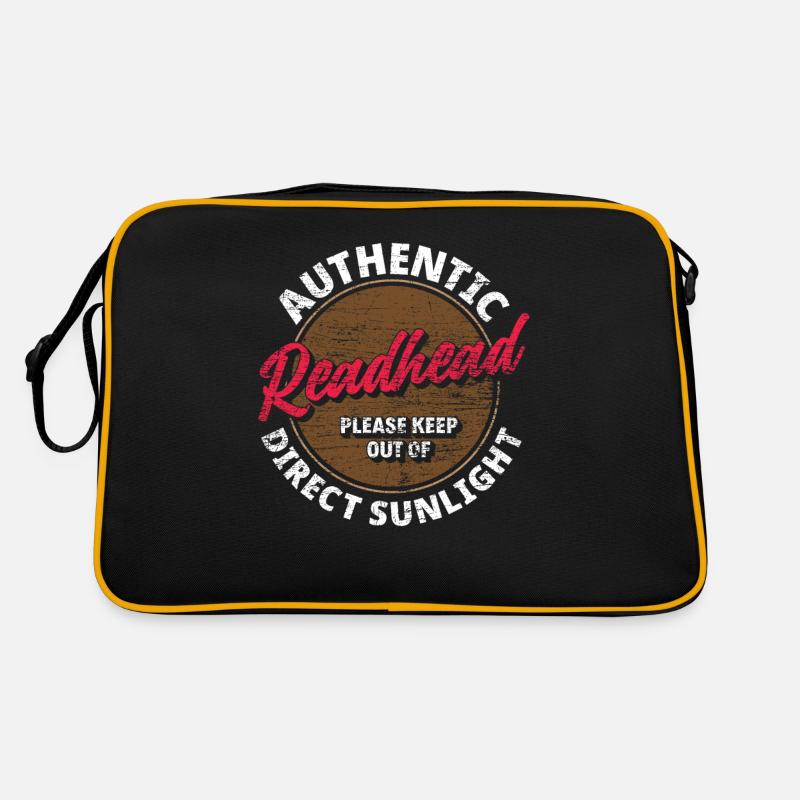 Rote Haare Sonnenlicht - Retro Tasche - Schwarz/Gold
