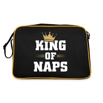 King of Naps Funny Sleeping Napping Mens Gift - Retro Bag - black/gold - Back
