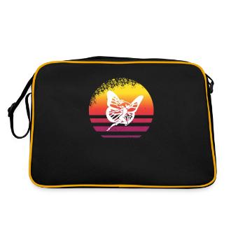 Coucher de soleil fée rétro vintage - Sac Retro - noir/or - Dos