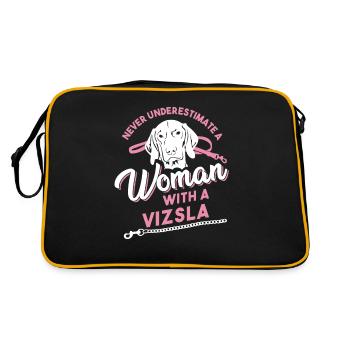 Vizsla saying for a Magyar Vizsla owner - Retro Bag - black/gold - Back