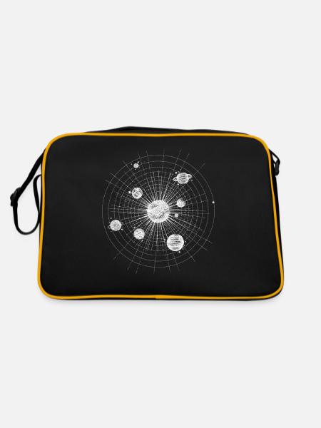Solar System Science Teacher Future Ace - Retro Bag - black/gold - Back