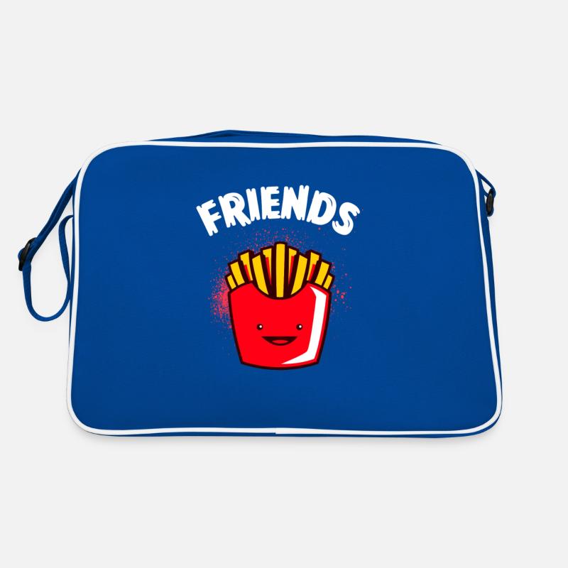 Burger und Pommes Best Friends Beste Freunde Retro Tasche