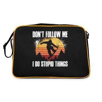 Snowboard Sports d'hiver Snowboard Funny Gift - Sac Retro - noir/or - Dos