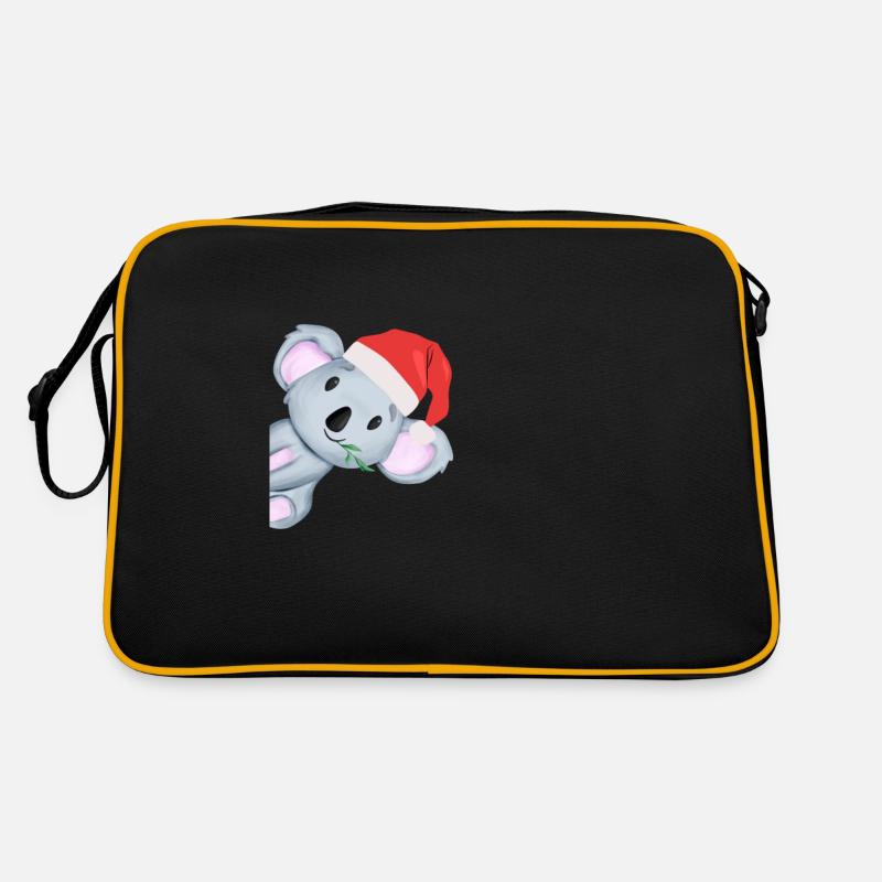 Koala Christmas Santa Hat Retro Bag